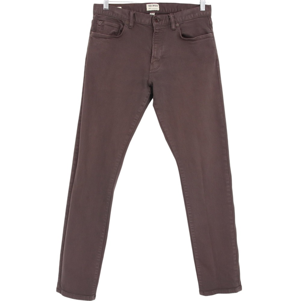 Todd Snyder Mens Slim Fit 5-Pocket Pants Espresso Brown Size 30x32 Casual
